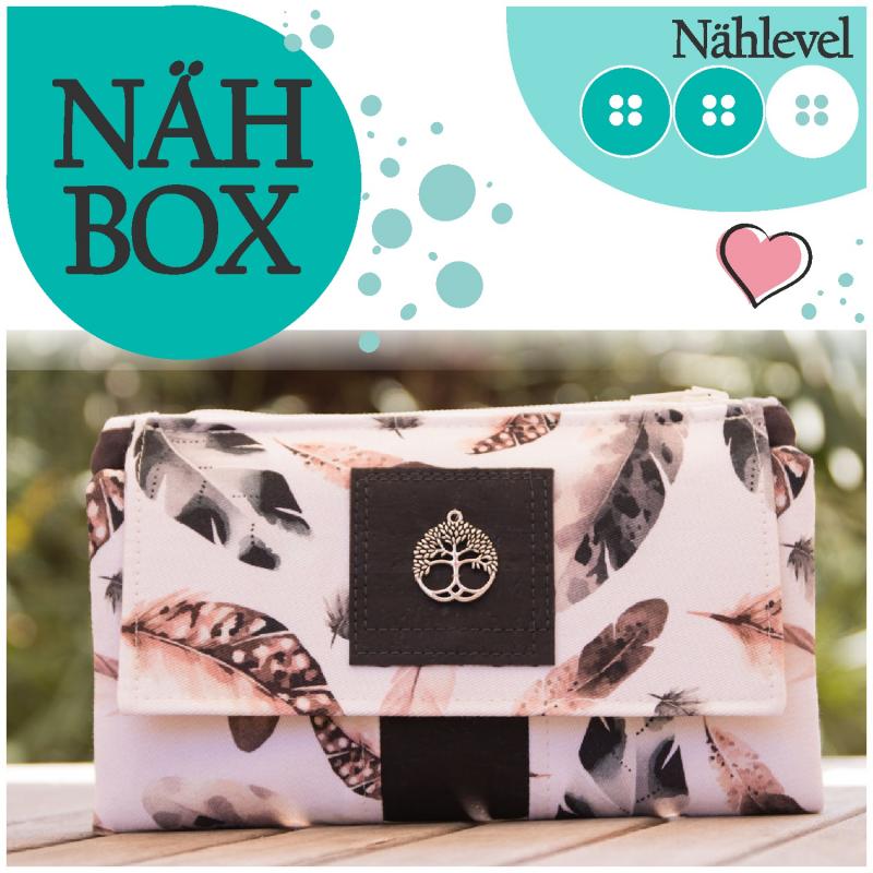Nähbox 'Smaragd Geldbörse' - Feathers Nude