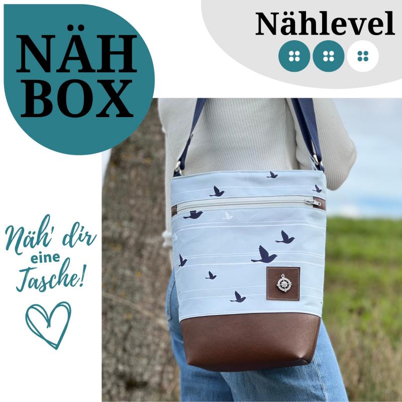 Nähset Umhängetasche - Blue Bird
