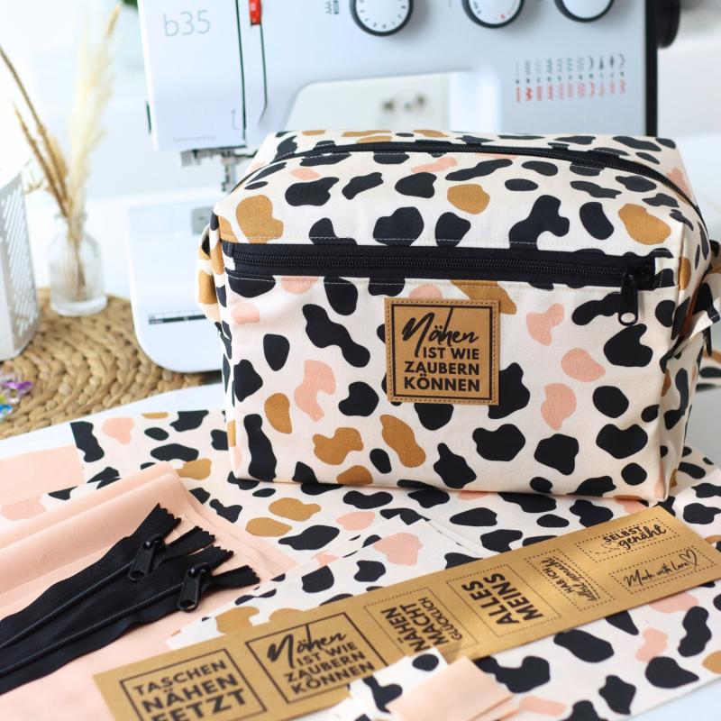 Nähset Boxybag 'Maxi' - Leo inkl. Labelset 'Nähliebe'