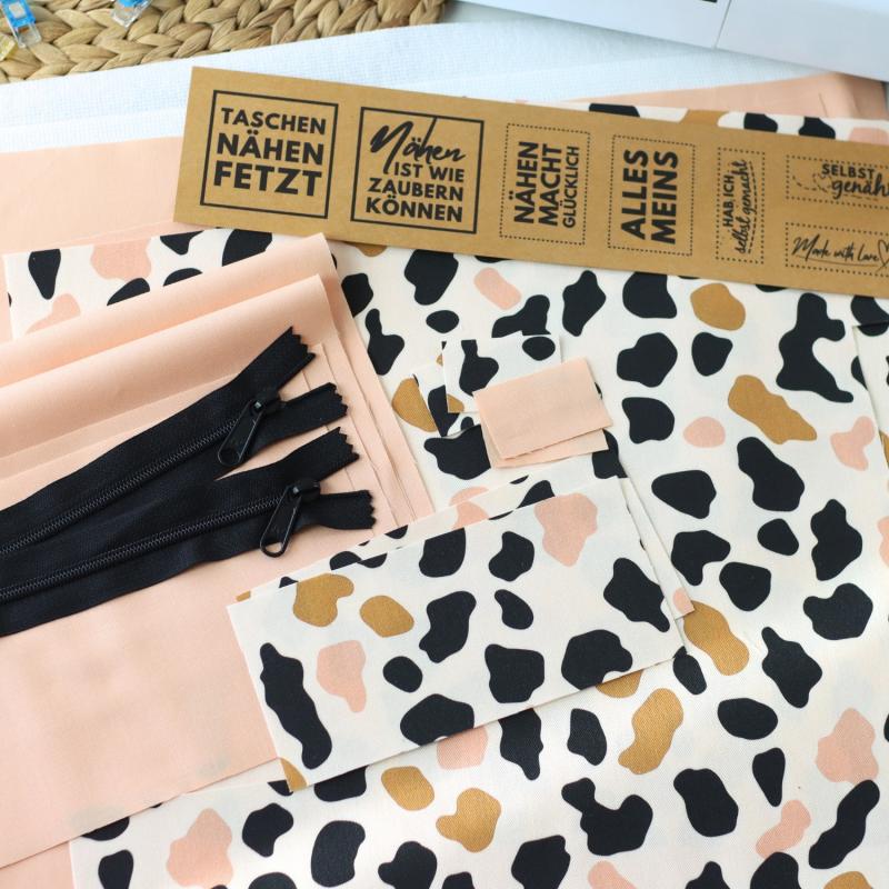 Nähset Boxybag 'Maxi' - Leo inkl. Labelset 'Nähliebe'