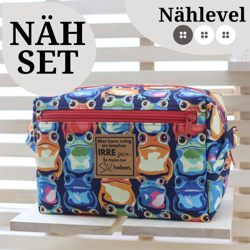 Nähset Boxybag 'Maxi' - Froschkönig inkl. Labelset 'Crazy'