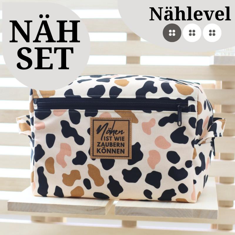 Nähset Boxybag 'Maxi' - Leo inkl. Labelset 'Nähliebe'
