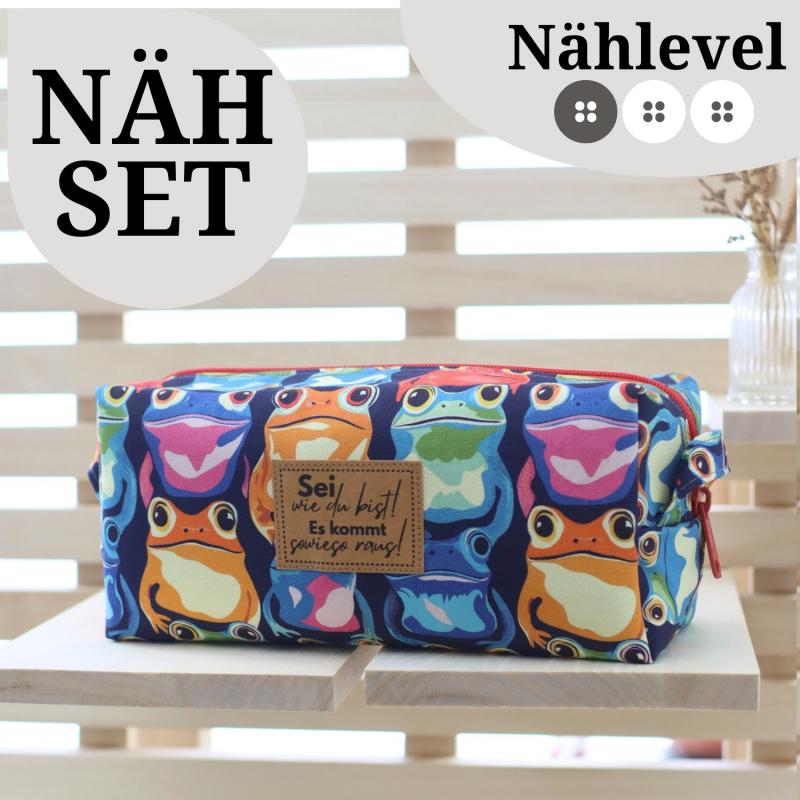 Nähset Boxybag 'Medium' - Froschkönig inkl. Labelset 'Crazy'