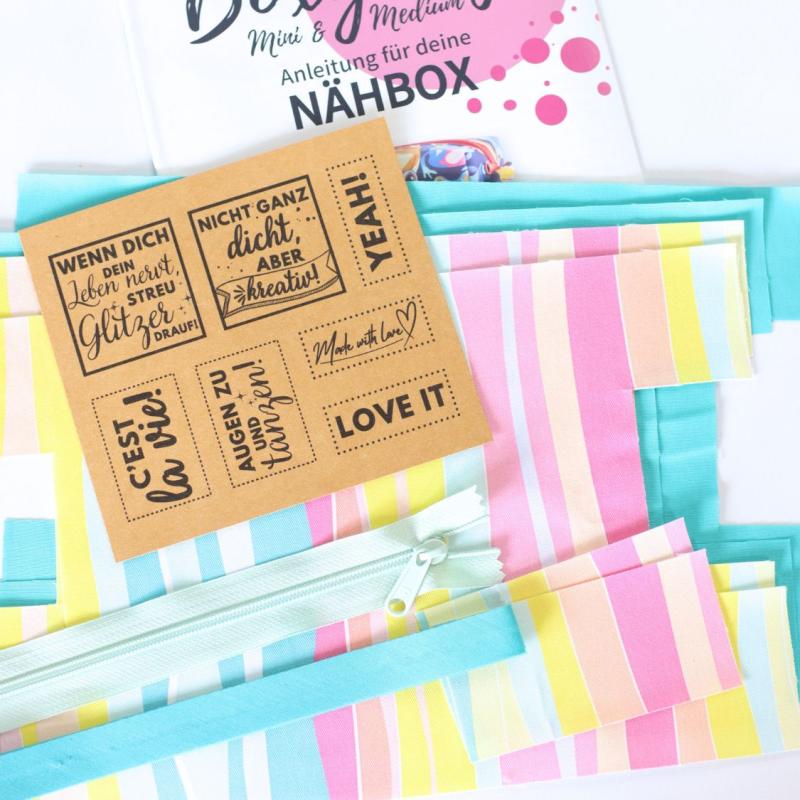 Nähset Boxybag 'Medium' - Summerfeeling inkl. Labelset 'C'est la vie!'