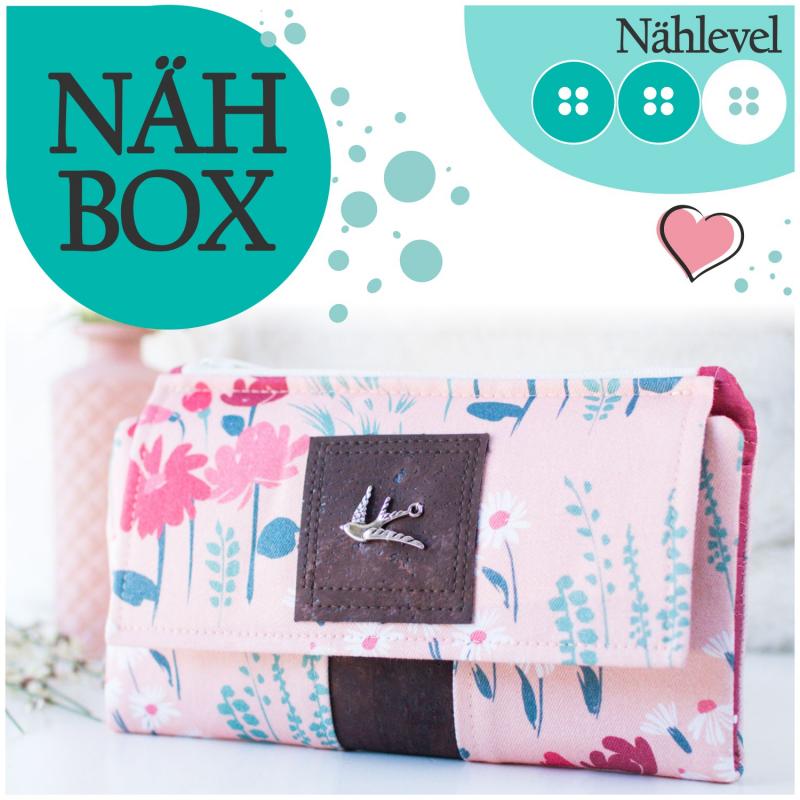 Nähbox 'Smaragd Geldbörse' - Flowers Nude