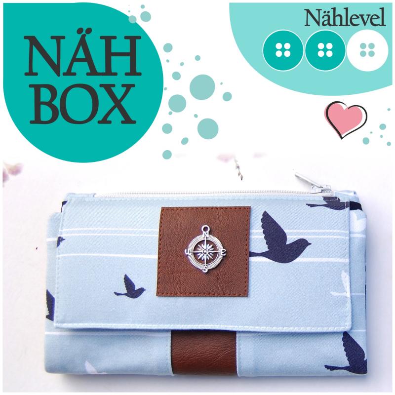 Nähbox 'Smaragd Geldbörse' - Blue Bird