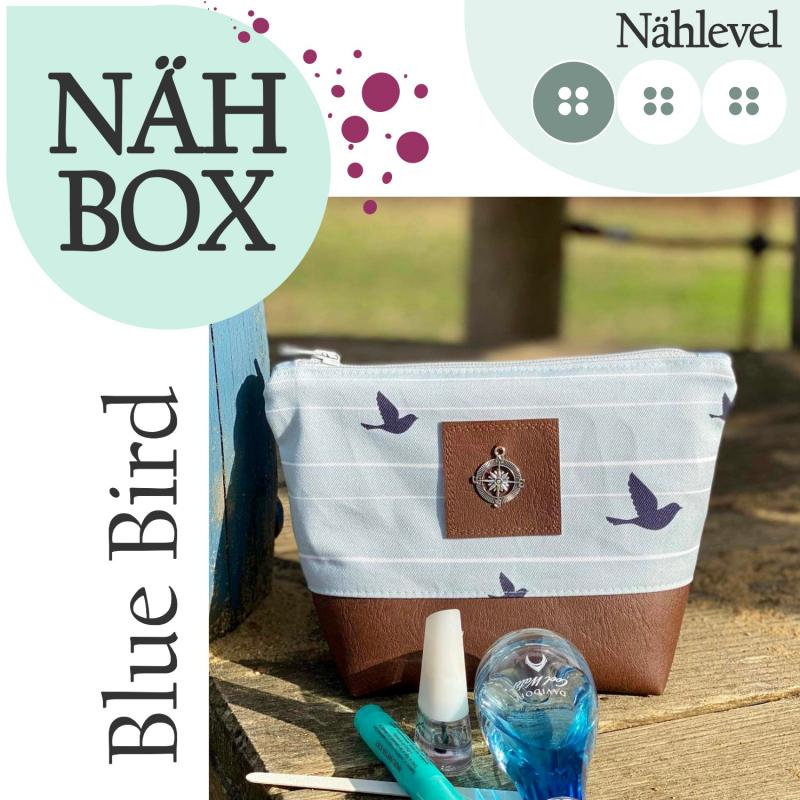 Nähbox Kosmetiktasche - Blue Bird