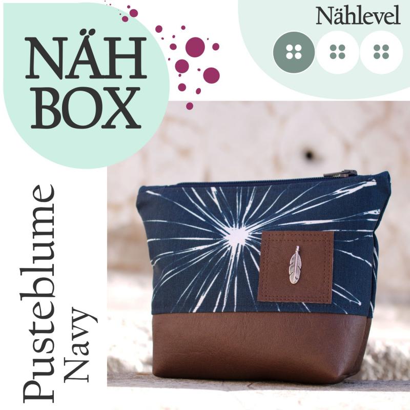 Nähset Kosmetiktasche - Pusteblume Navy