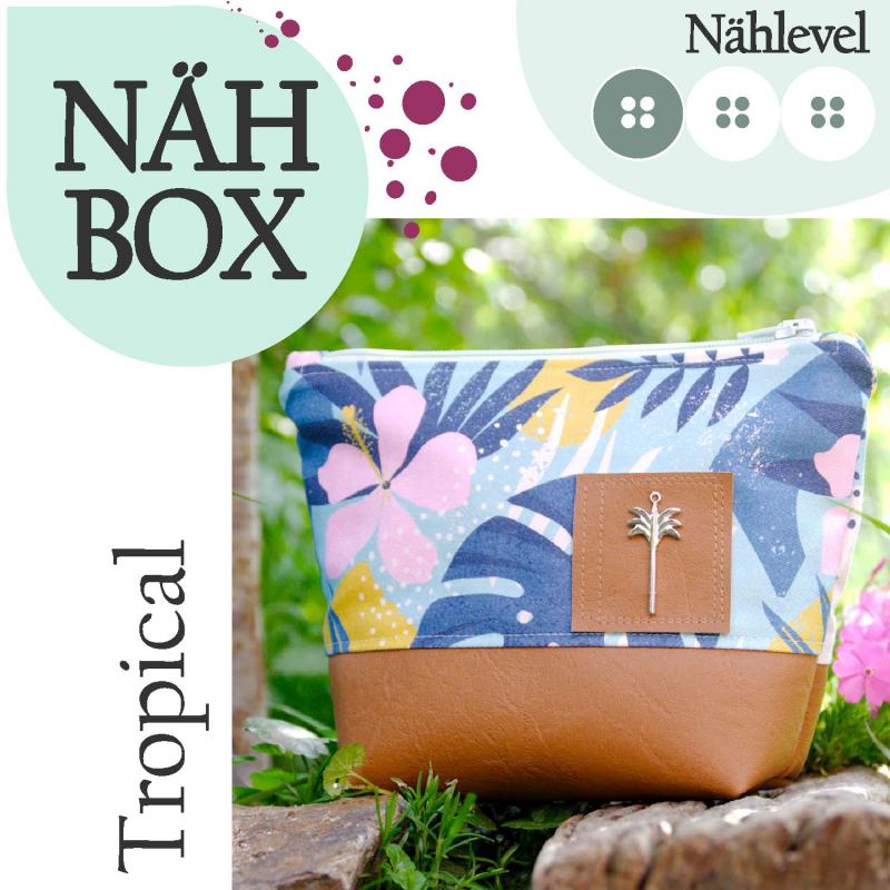 Nähbox Kosmetiktasche - Tropical