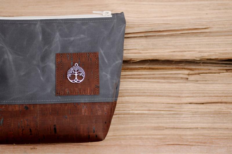 Nähset Kosmetiktasche - Waxed Dark