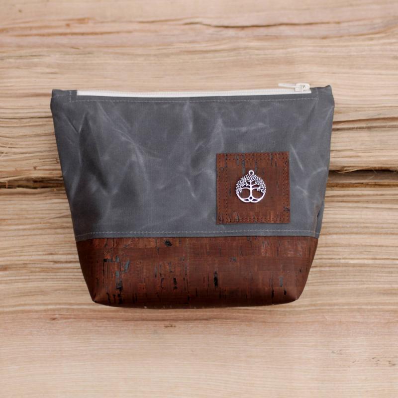 Nähset Kosmetiktasche - Waxed Dark